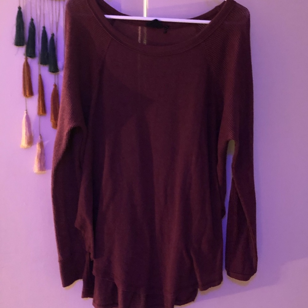 Urban outfitters maroon long sleeve tee